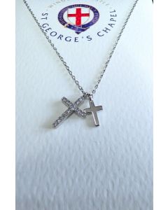 61004 Pave Set and Polish Double cross