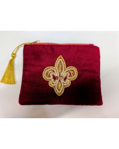 81004 Fleur De Lys Velvet Pouch