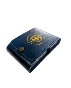 Playing Cards In Navy Leather Case