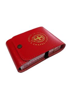 Playing Cards in Red Leather Case