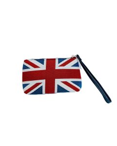 Union Jack Tapestry Wristlet